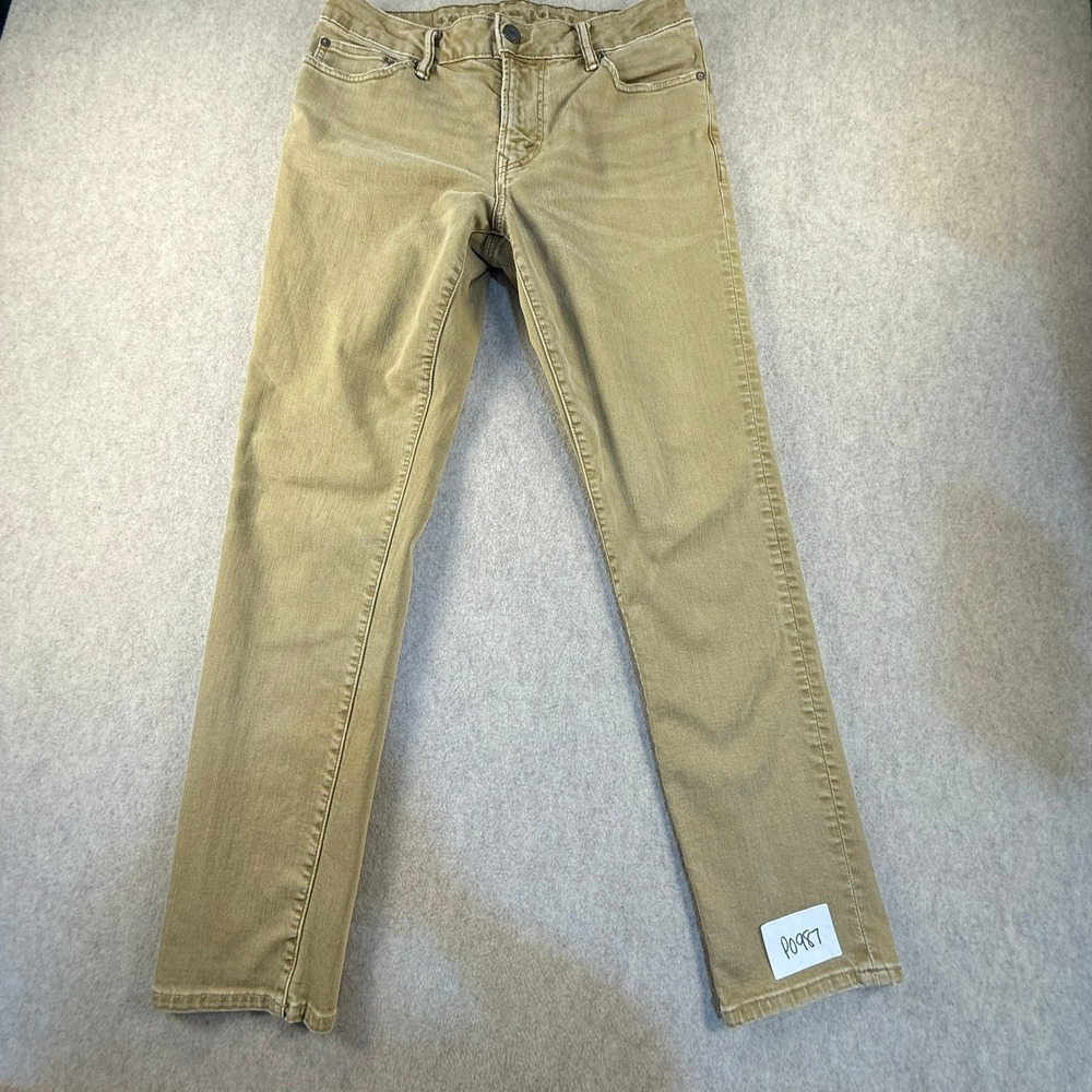 American Eagle Mens Next Level Flex Slim Straight Jeans Khaki Tan 30x30